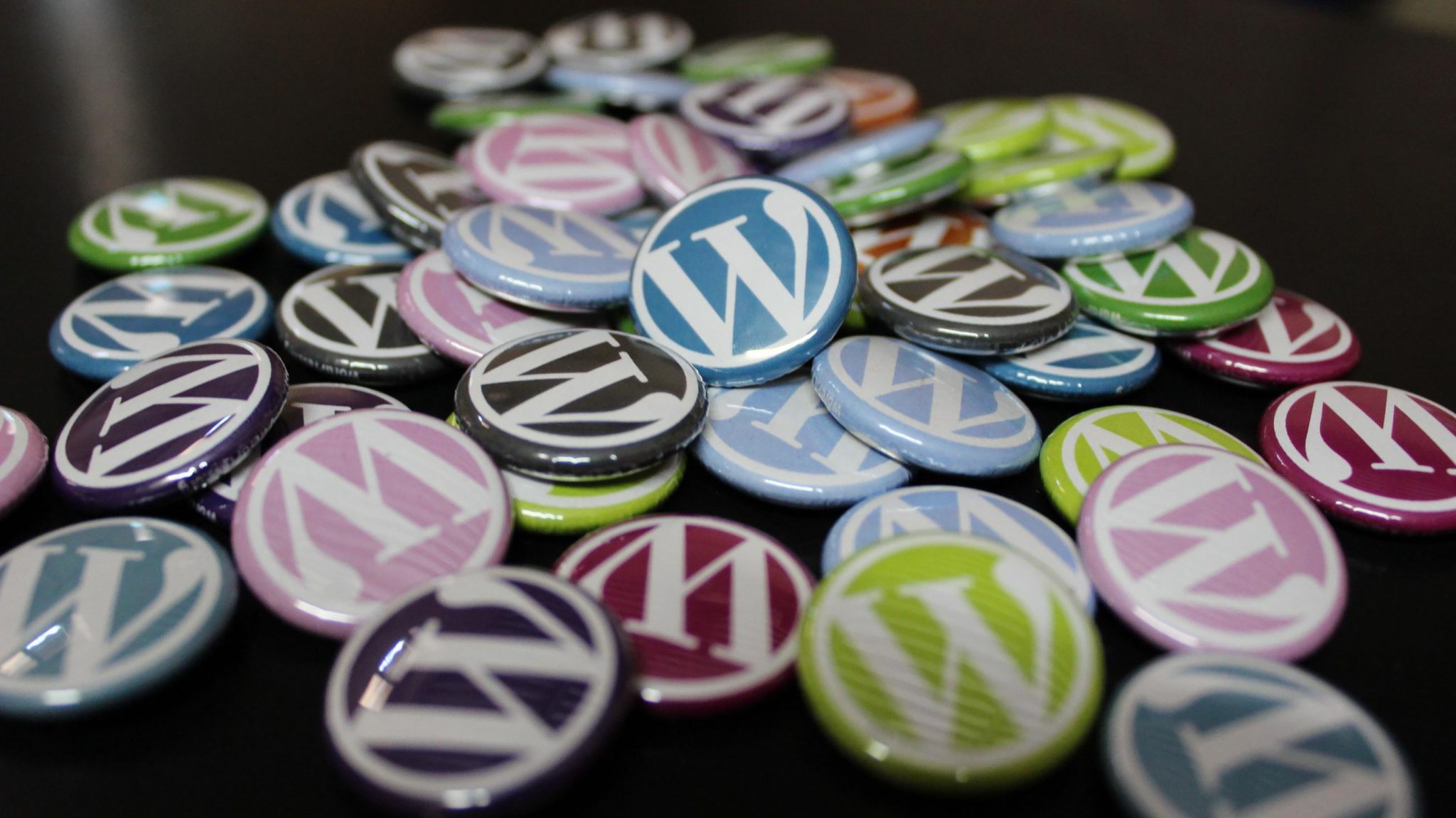 WordPress Buttons sent by community team to our WordCamp